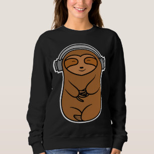 Lycklig hörlurar Sloth T Shirt