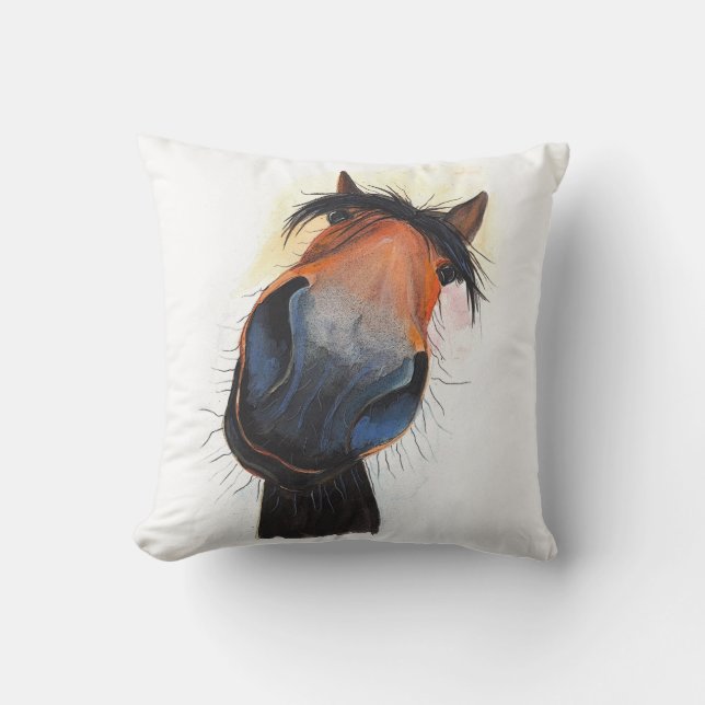 Lycklig Horse Lycklig Dave Dekorativ kudde Cushion (Framsida)