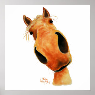 Lycklig Horse ' NuGeT' av Shirley MacArthur Poster