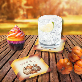 Lycklig hösten efter hösten efter frigjord mönster underlägg papper kvadrat