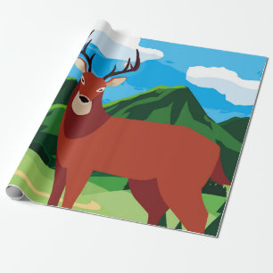 lycklig höstsäsong, plana djur, konst, a presentpapper