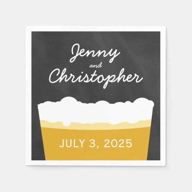 Lycklig-hour Brewery Craft Beer Party Napkins Pappersservett (Framsidan)