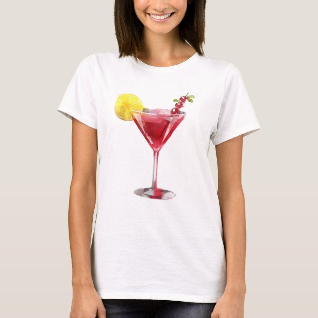 Lycklig Hour Cocktail T Shirt (Framsida)