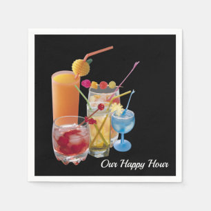 Lycklig Hours drinkdrycker Pappersservett