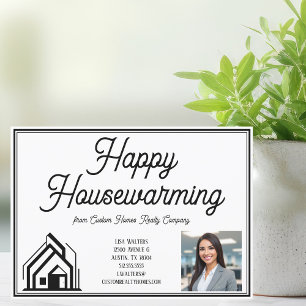 Lycklig Houseuppvärmning Real Gods Company Anpassn Kort