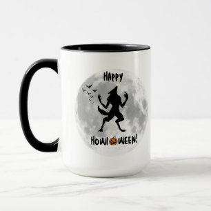 Lycklig Howl-o-ween Funny Werevarcoffee Mugg