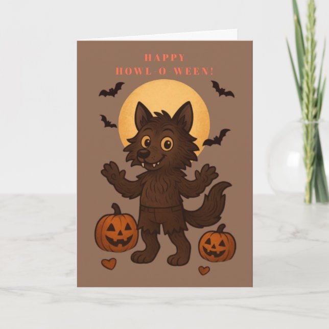 Lycklig Howl-O-Ween Helgkort (Framsida)