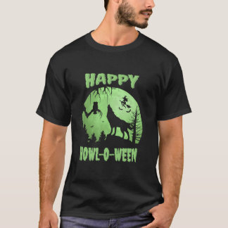 Lycklig Howl O Ween Howling Werevarwitch Full Moon T Shirt