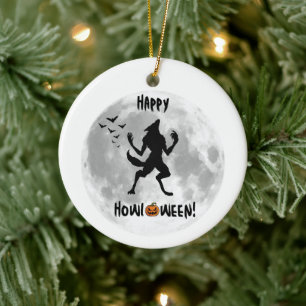 Lycklig Howl-o-ween Werevarnas prydent Julgransprydnad Keramik