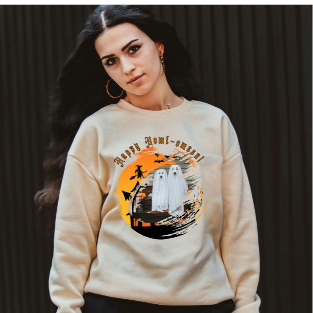 Lycklig Howl-oween Halloween Pet Hund T Shirt (Skapare uppladdad)