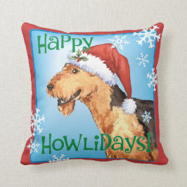 Lycklig Howliday Airedale Kudde