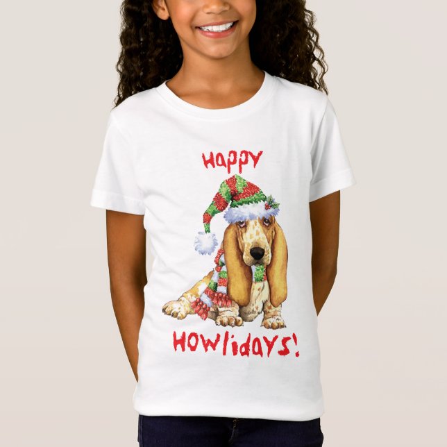 Lycklig Howliday Basset Tee (Framsida)