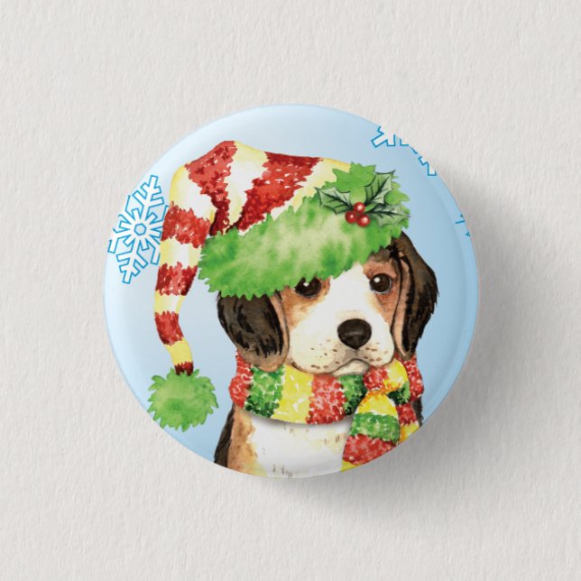 Lycklig Howliday Beagle Knapp (Framsida)