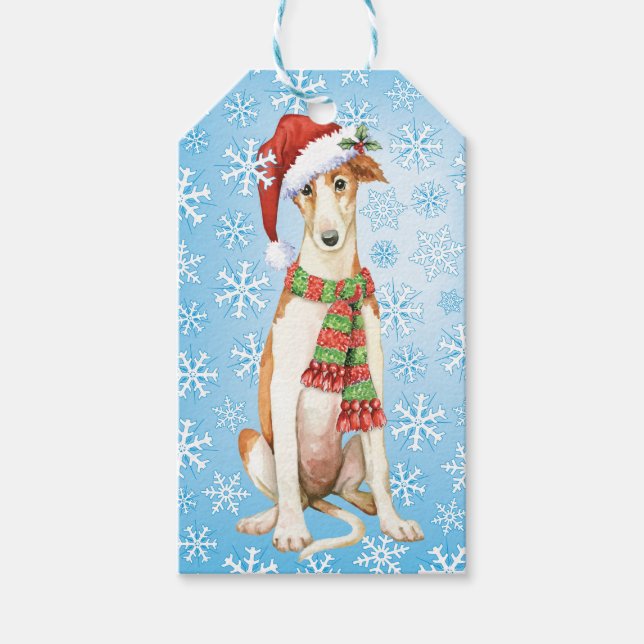 Lycklig Howliday Borzoi Presentetikett (Framsidan)