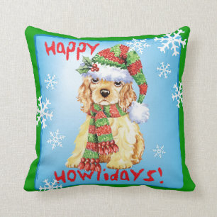 Lycklig Howliday cockerspanielSpaniel Kudde