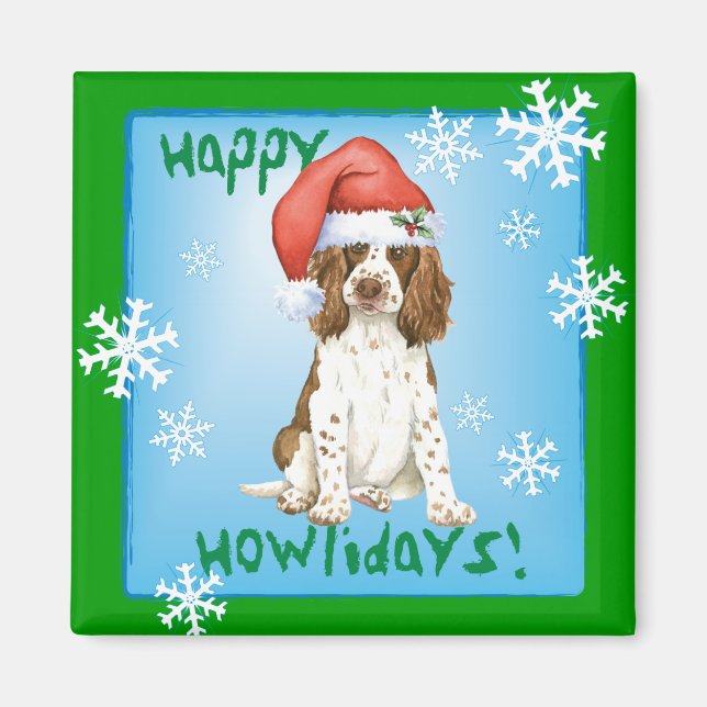 Lycklig Howliday English Springer Spain Magnet (Framsidan)