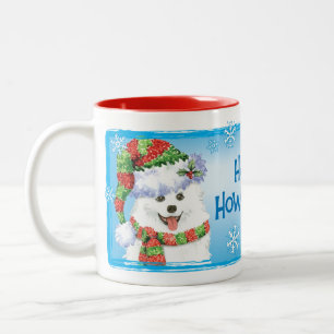 Lycklig Howliday Eskimo Hund Två-Tonad Mugg