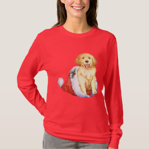 Lycklig Howliday guld- Retriever Tee Shirt