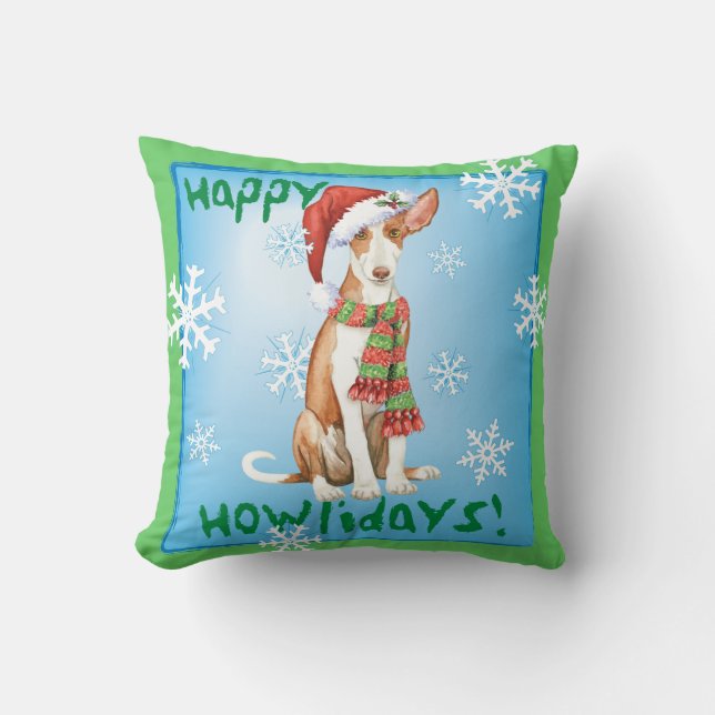 Lycklig Howliday Ibizan Hound Kudde (Framsida)