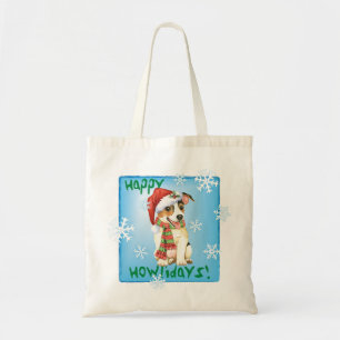 Lycklig Howliday Jack Russell Terrier Tote Bag Tygkasse