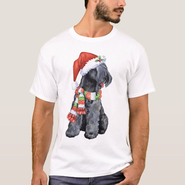 Lycklig Howliday Kerry Blue Terrier T Shirt (Framsida)