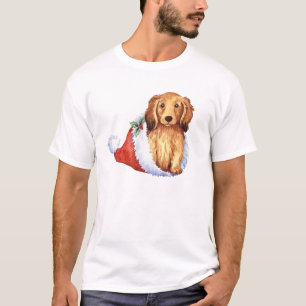Lycklig Howliday långhårig tax T-shirt