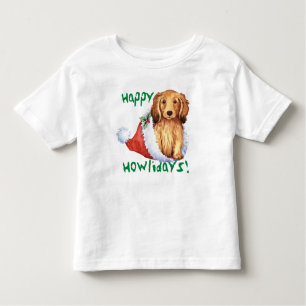 Lycklig Howliday Långhåriga Dachshund Tee Shirt