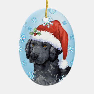 Lycklig Howliday Lockig-Jackad Retriever Julgransprydnad Keramik