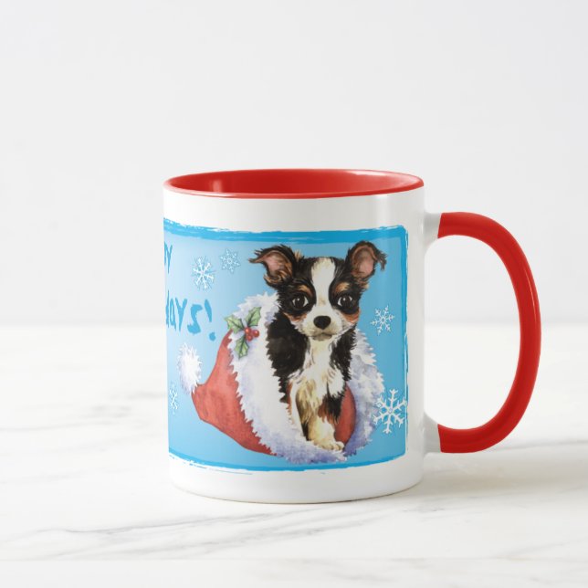 Lycklig Howliday Long Jacka Chihuahua Mugg (Höger)