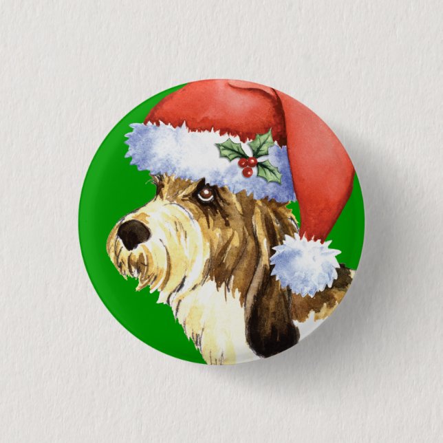 Lycklig Howliday PBGV Knapp (Framsida)