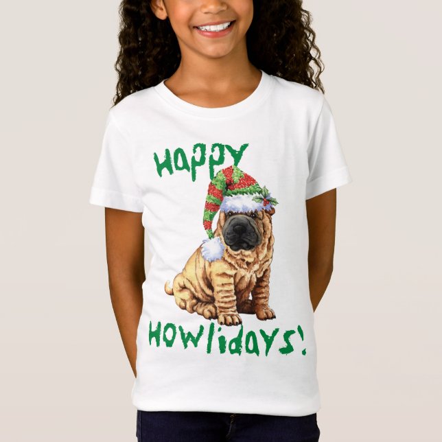 Lycklig Howliday Shar-Pei Tee (Framsida)