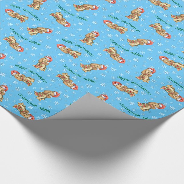 Lycklig Howliday spårhund Presentpapper (Hörn)