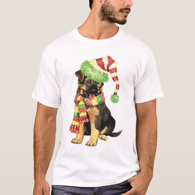 Lycklig Howliday tysk herde Tee (Framsida)