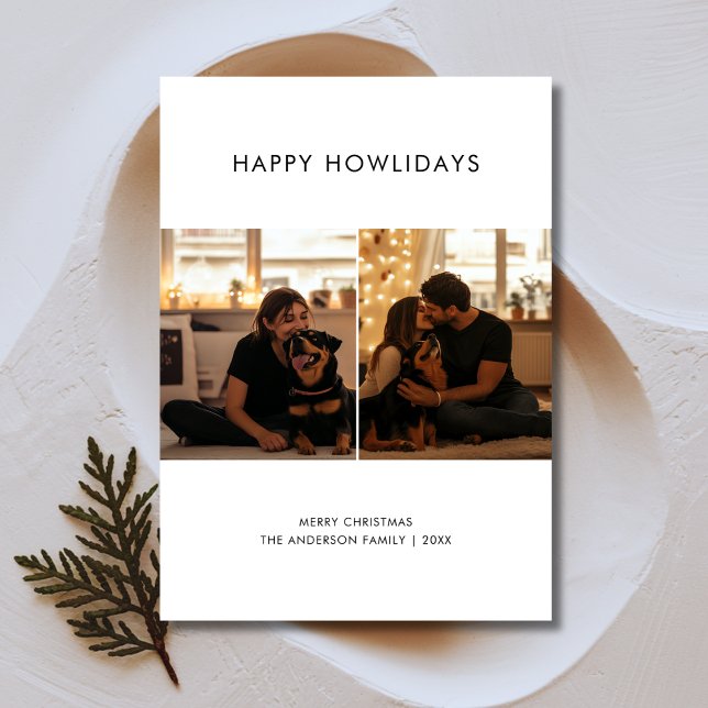 Lycklig Howlidays 2 Ett foto med Hund jul Julkort (Skapare uppladdad)