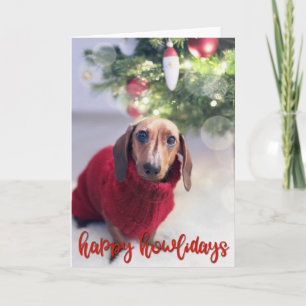 Lycklig Howlidays - Add your HUND PHOTO Kort