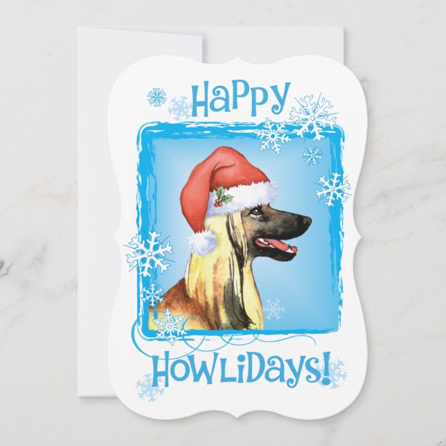 Lycklig Howlidays afghanska Julkort (Framsida)