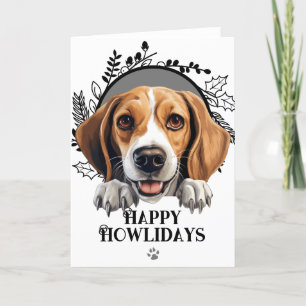 Lycklig Howlidays American Foxhound Hund jul Helgkort