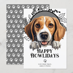 Lycklig Howlidays American Foxhound Hund jul Julkort