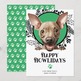 Lycklig Howlidays Amerikansk Hairless-jul Julkort