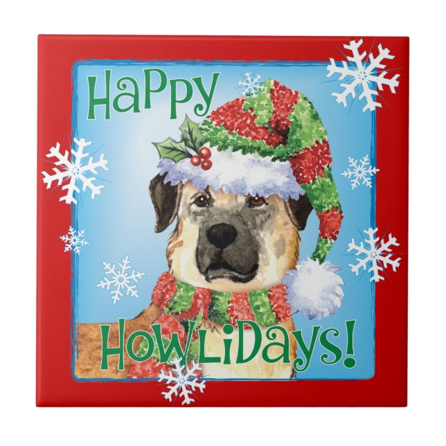 Lycklig Howlidays Anatolian Shepherd Ceramic Tile Kakelplatta (Framsidan)
