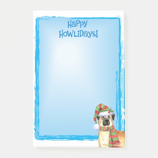 Lycklig Howlidays Anatolian Shepherd Post-it Notes (Framsida)