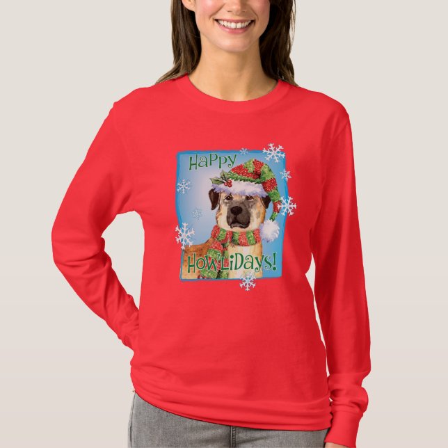 Lycklig Howlidays Anatolian Shepherd T-Shirt (Framsida)