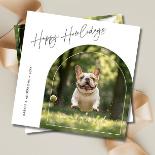 Lycklig Howlidays Arch Hund Photo jul Julkort