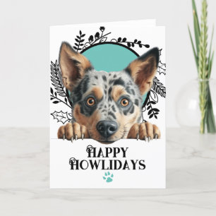 Lycklig Howlidays Australian Cattle Hund jul Helgkort
