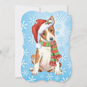 Lycklig Howlidays Basenji Julkort