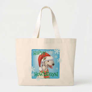 Lycklig Howlidays Bedlington Terrier Large Tote Ba Jumbo Tygkasse