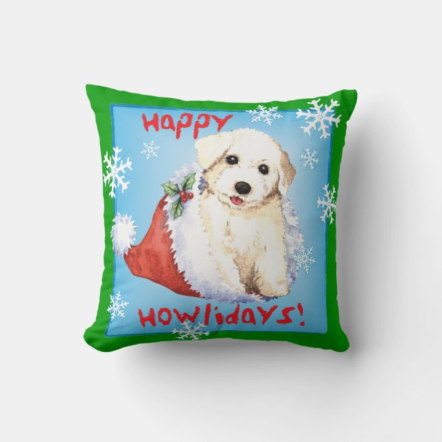 Lycklig Howlidays Bichon Kudde (Framsida)