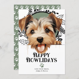Lycklig Howlidays Biewer Terrier Hund jul Julkort