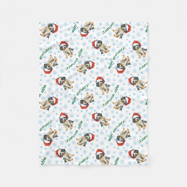 Lycklig Howlidays Bluetick Fleece Blanket (Framsidan)