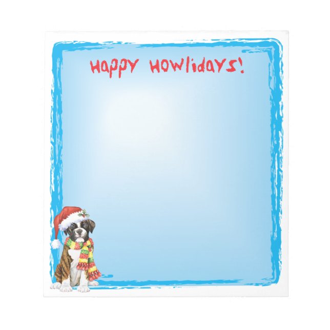 Lycklig Howlidays Boxer Anteckningsblock (Framsida)